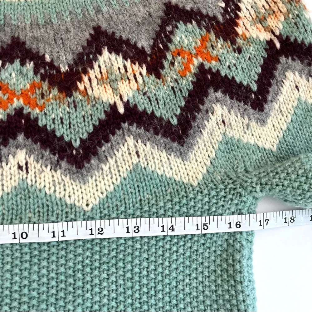 J Crew | Zigzag Fair Isle sweater | Lambswool Blend | knit | Pullover